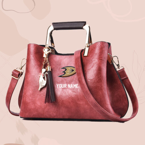 NHL - True fans of Anaheim Ducks's Hand Bag:nhl,hand bag,leather handbag,nhl hand bag