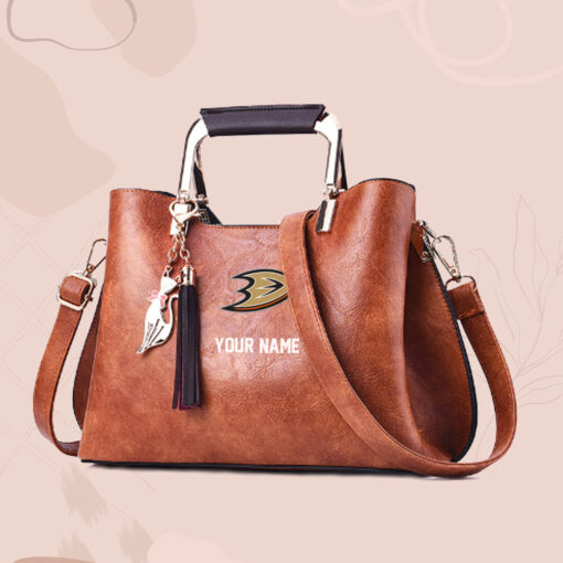 NHL - True fans of Anaheim Ducks's Hand Bag:nhl,hand bag,leather handbag,nhl hand bag