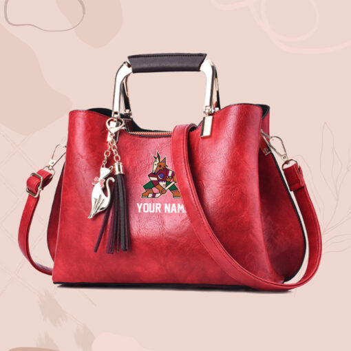 NHL - True fans of Arizona Coyotes's Hand Bag:nhl,hand bag,leather handbag,nhl hand bag