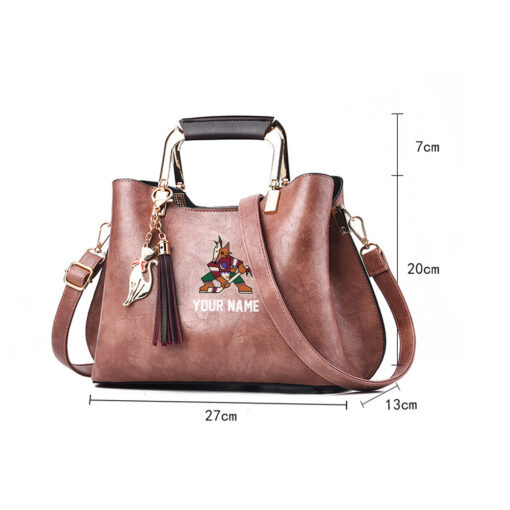 NHL - True fans of Arizona Coyotes's Hand Bag:nhl,hand bag,leather handbag,nhl hand bag