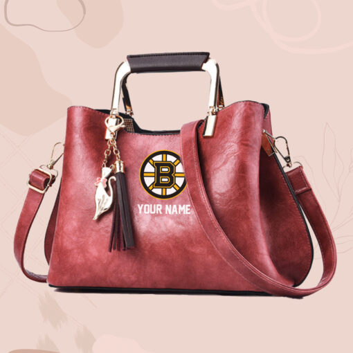 NHL - True fans of Boston Bruins's Hand Bag:nhl,hand bag,leather handbag,nhl hand bag