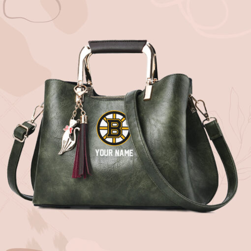 NHL - True fans of Boston Bruins's Hand Bag:nhl,hand bag,leather handbag,nhl hand bag