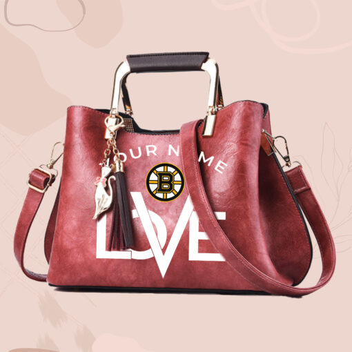 NHL - True fans of Boston Bruins's Hand Bag:nhl,hand bag,leather handbag,nhl hand bag