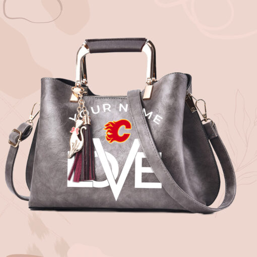 NHL - True fans of Calgary Flames's Hand Bag:nhl,hand bag,leather handbag,nhl hand bag