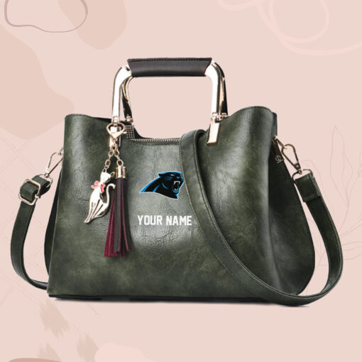 NFL - True fans of Carolina Panthers's Hand Bag:nfl,hand bag,leather handbag,nfl hand bag