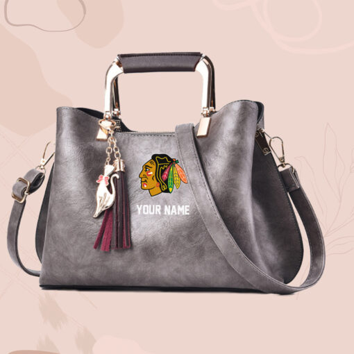 NHL - True fans of Chicago Blackhawks's Hand Bag:nhl,hand bag,leather handbag,nhl hand bag