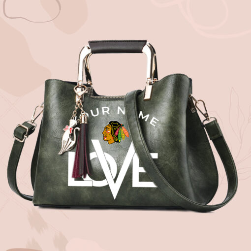 NHL - True fans of Chicago Blackhawks's Hand Bag:nhl,hand bag,leather handbag,nhl hand bag