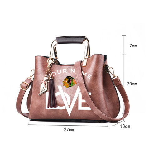 NHL - True fans of Chicago Blackhawks's Hand Bag:nhl,hand bag,leather handbag,nhl hand bag