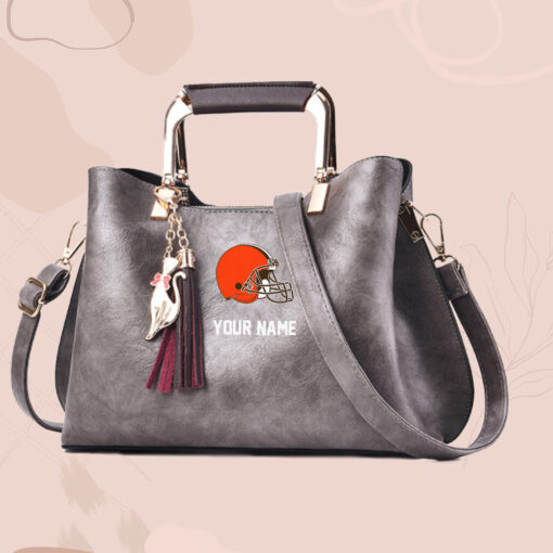 NFL - True fans of Cleveland Browns's Hand Bag:nfl,hand bag,leather handbag,nfl hand bag