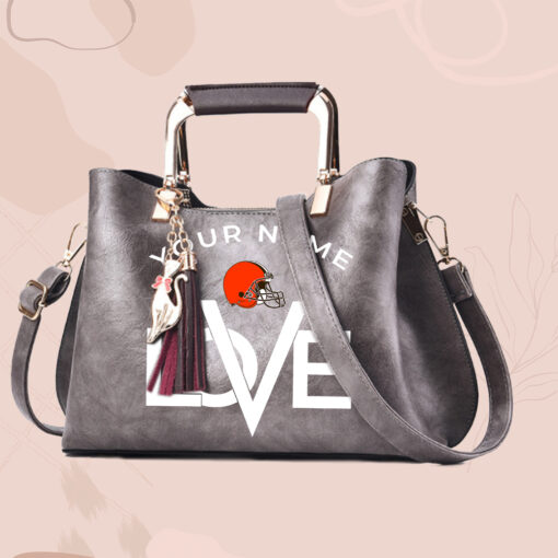 NFL - True fans of Cleveland Browns's Hand Bag:nfl,hand bag,leather handbag,nfl hand bag