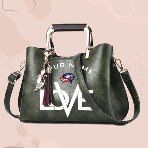 NHL - True fans of Columbus Blue Jackets's Hand Bag:nhl,hand bag,leather handbag,nhl hand bag