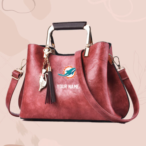 NFL - True fans of Miami Dolphins's Hand Bag:nfl,hand bag,leather handbag,nfl hand bag