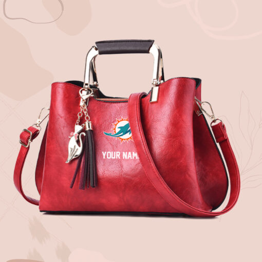 NFL - True fans of Miami Dolphins's Hand Bag:nfl,hand bag,leather handbag,nfl hand bag