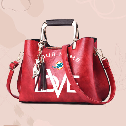 NFL - True fans of Miami Dolphins's Hand Bag:nfl,hand bag,leather handbag,nfl hand bag