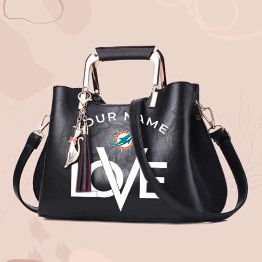 NFL - True fans of Miami Dolphins's Hand Bag:nfl,hand bag,leather handbag,nfl hand bag