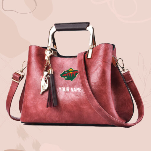 NHL - True fans of Minnesota Wild's Hand Bag:nhl,hand bag,leather handbag,nhl hand bag