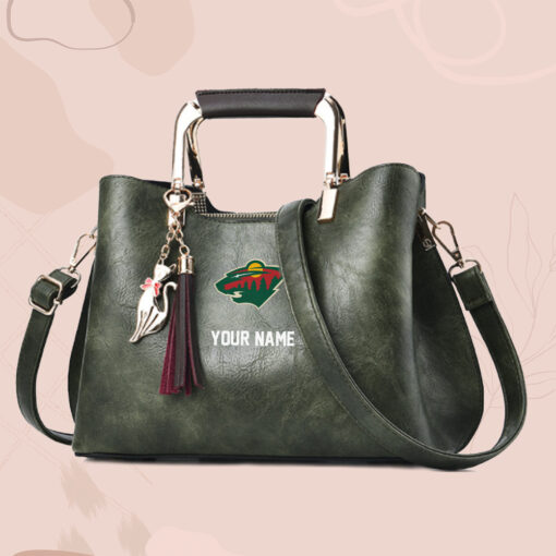 NHL - True fans of Minnesota Wild's Hand Bag:nhl,hand bag,leather handbag,nhl hand bag