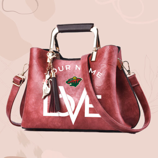 NHL - True fans of Minnesota Wild's Hand Bag:nhl,hand bag,leather handbag,nhl hand bag