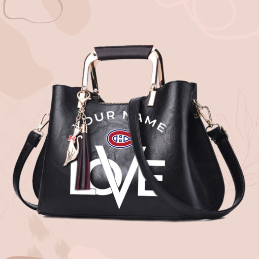 NHL - True fans of Montreal Canadiens's Hand Bag:nhl,hand bag,leather handbag,nhl hand bag