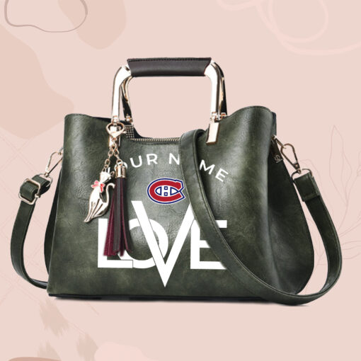 NHL - True fans of Montreal Canadiens's Hand Bag:nhl,hand bag,leather handbag,nhl hand bag