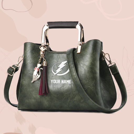 NHL - True fans of Tampa Bay Lightning's Hand Bag:nhl,hand bag,leather handbag,nhl hand bag