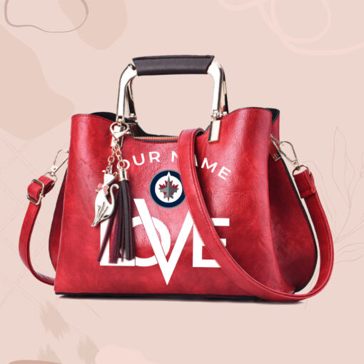 NHL - True fans of Winnipeg Jets's Hand Bag:nhl,hand bag,leather handbag,nhl hand bag